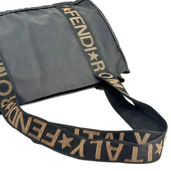 Authentic Fendi Black Roma Tote - Canvas and nylon- very good preloved condition - Picture 7 of 13